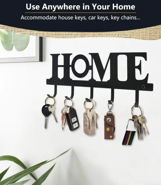 Hanging Wall Mount Vintage Keys Hook Home Decor Rustic Hanger Metal Key Holder