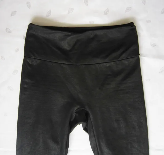 Calzedonia Black Leather Effect Total Comfort Thermal Leggings