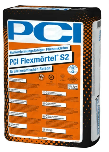 Mortero flexible PCI S2, 20 kg