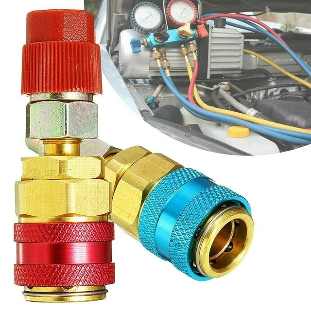 2*CAR A/C AIR Condition Low/High R134 Quick Coupler Extension Adapters ...