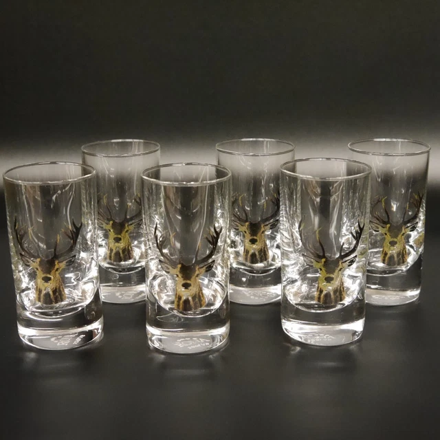 Venado Stamper Alto Alcohol Vasos 6 Serie Juego 2 CL Caza Decoración Regalo Neu