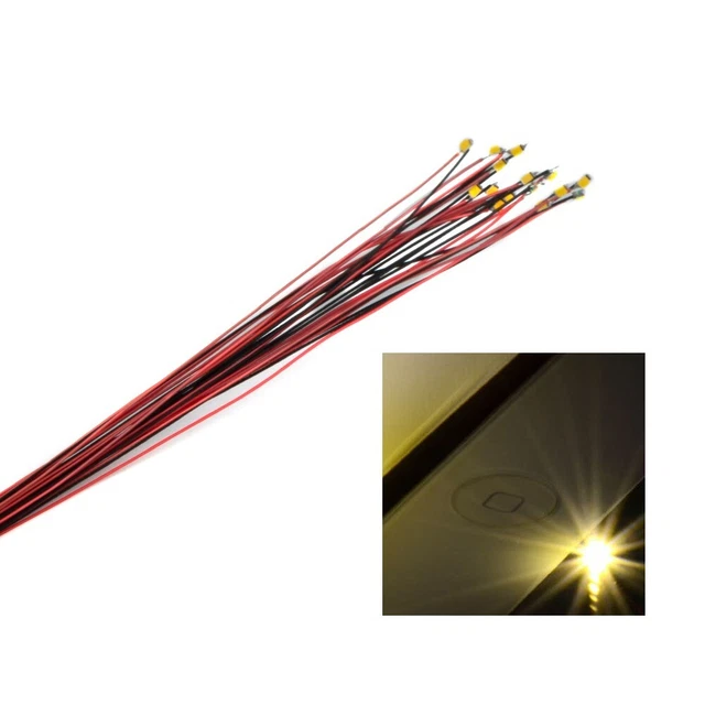 LED 0402 Blanc Froid, Avec Fil - Mod&eacute;lisme