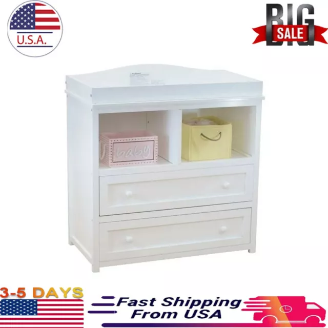 2-Drawer Changing Table Baby Dressers Bedroom Organizer Changing Station