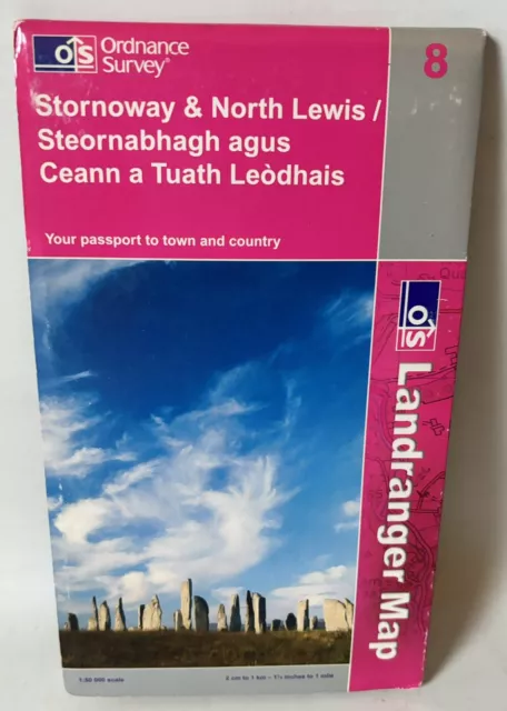 Ordnance Survey Landranger Map - Stornoway & North Lewis - Sheet 8 - 2005