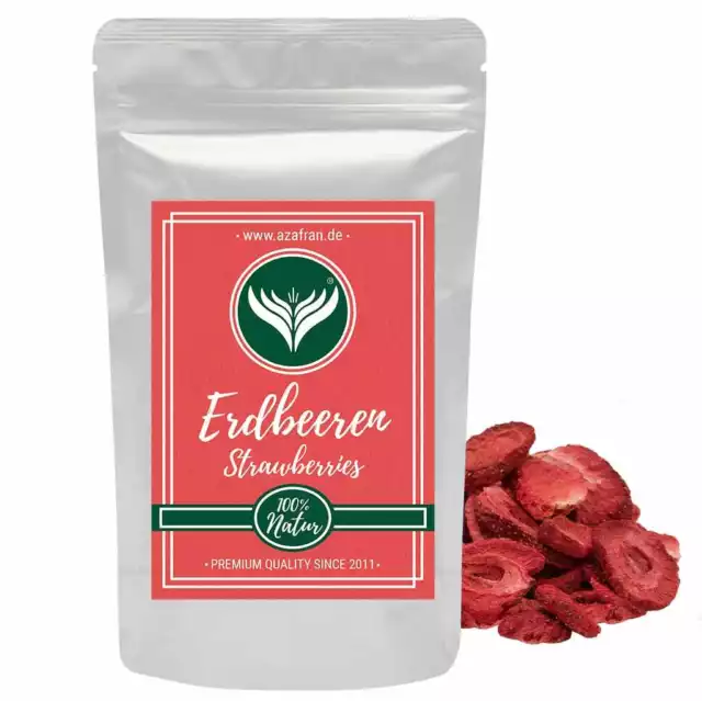 Erdbeeren gefriergetrocknet | Erdbeerscheiben 250g