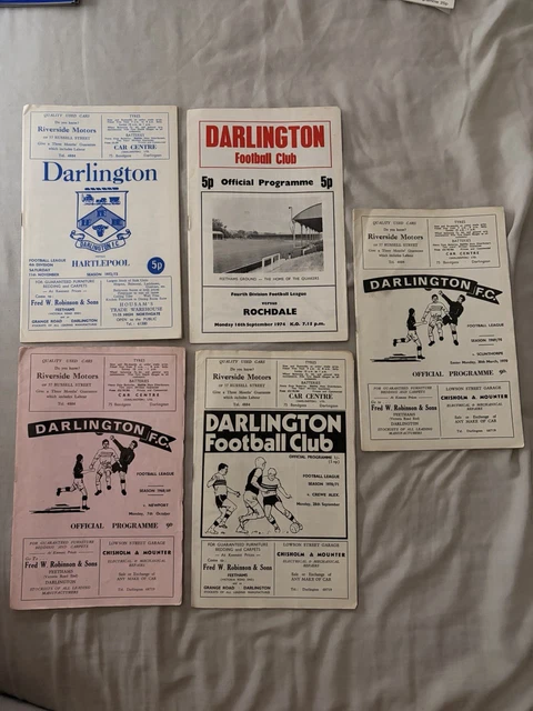 5 DARLINGTON FOOTBALL Programmes 1960s And 1970s £10.80 - PicClick UK