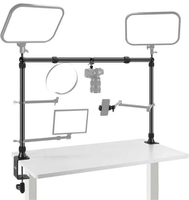 NEEWER OVERHEAD CAMERA Mount Rig 2C Clamp Stand with 2 Ball Heads NK002 ...