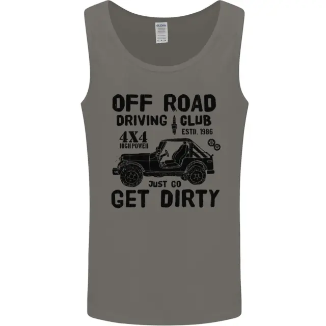Off Road Driving Club Get Dirty 4x4 Funny Mens Vest Tank Top