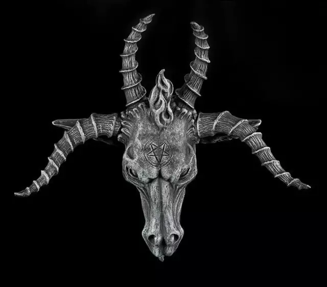 Wandrelief - Baphomet - Goat Of Mendes - Schädel Gothic Teufel Figur Wanddeko