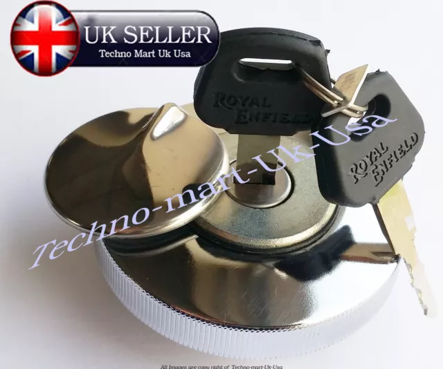 Royal Enfield Petrol Fuel Tank Cap Lock With Keys Set # 597128