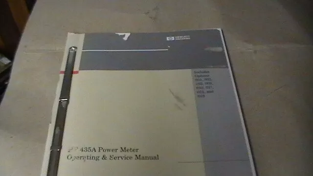 Hp 435 Power Meter Operating & Service Manual