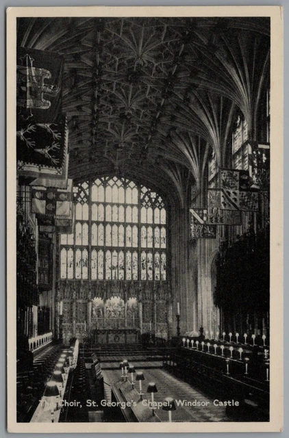 ST GEORGES CHAPEL Choir Windsor Castle Berkshire England Unposted TVAP ...