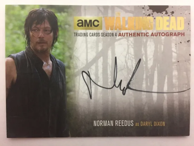 Walking Dead Season 4 PART 1 Norman Reedus - Daryl GOLD AUTOGRAPH NR2