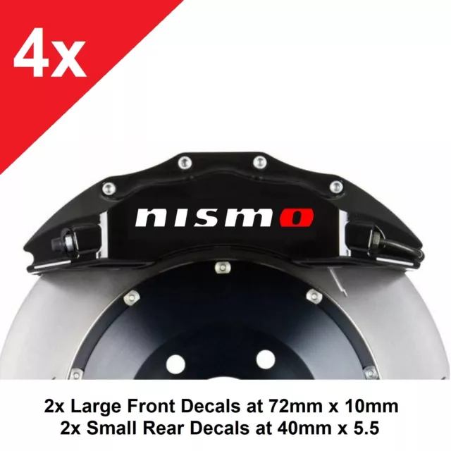 4x NISMO HIGH TEMP VINYL Brake Caliper Decals Stickers Suit Nissan 370 Z JDM