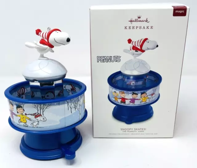 Hallmark Keepsake Peanuts Snoopy Skates Charlie Brown Christmas Magic Ornament