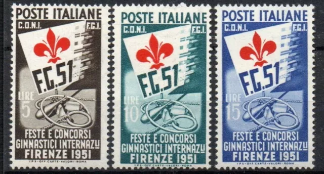 1951 Italia Repubblica "Giochi Ginnici" Serie Valori Nuovo Mnh**