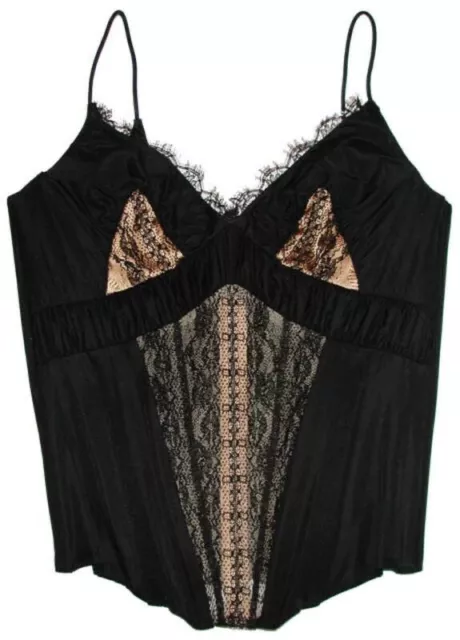 NWT$1000 La Perla luxury black lace Corset Top Bustier, USA 36B. Made in Italy.