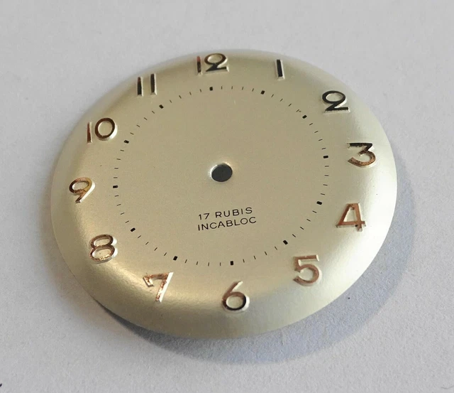 Cadran De Montre Galbé Gris - Diamètre 23,50 Mm, Cupillard VC 10 1/2, Neuf Sans étiquette