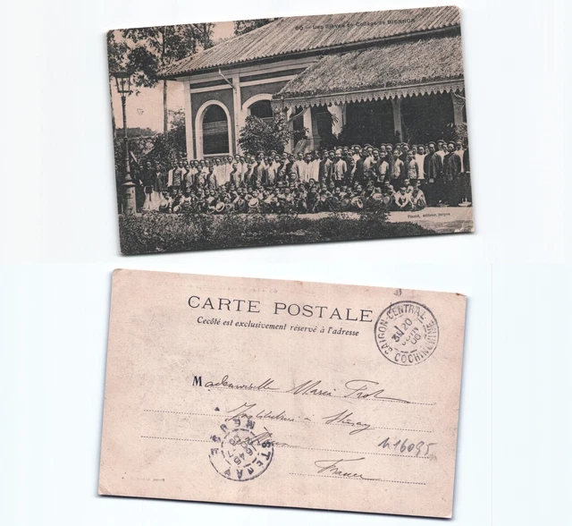 (n16095)   Schule Bienhoa 1906   Ansichtskarte Indochina (französisch)