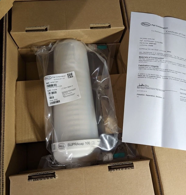 PALL NP6P1001 Supracap 100 filter capsule,  10 inch,  1-3 µm Seitz P100 media