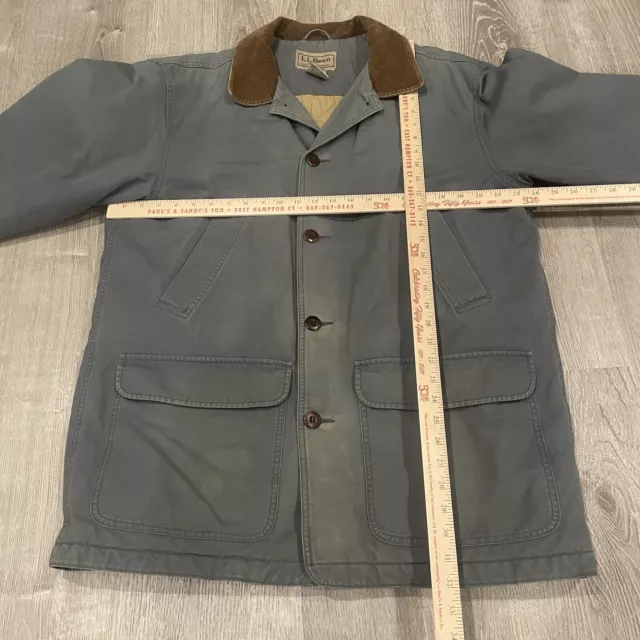 LL BEAN CHORE Barn Coat Field Jacket Blueish Gray Mens Size Large $39. ...