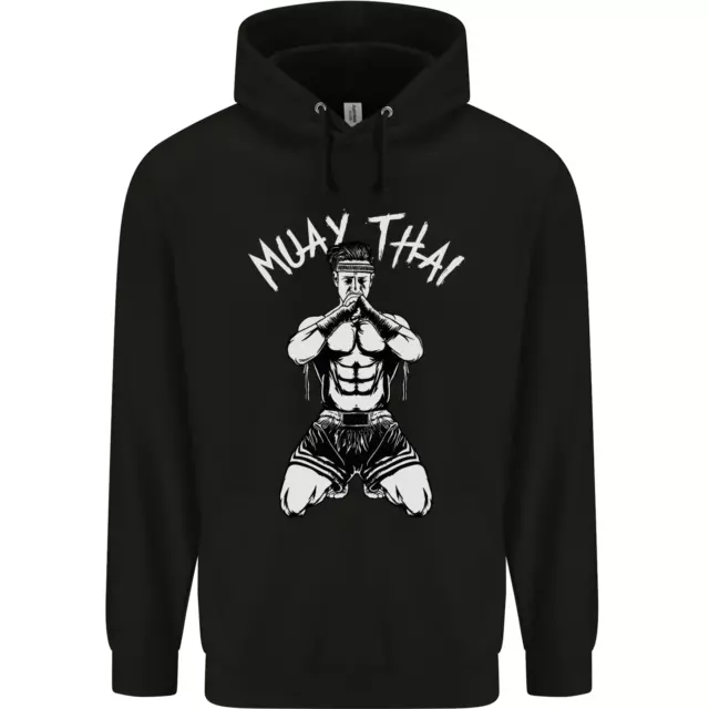 Muay Thai Fighter Mixed Martial Arts MMA Mens 80% Cotton Hoodie