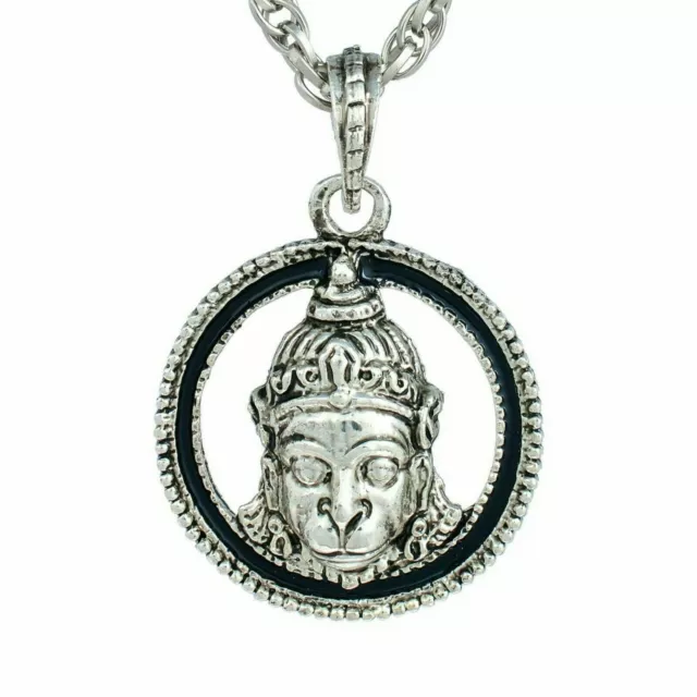 Indian traditional Lord Hanuman Bajrang Bali pendant locket Silver For Unisex