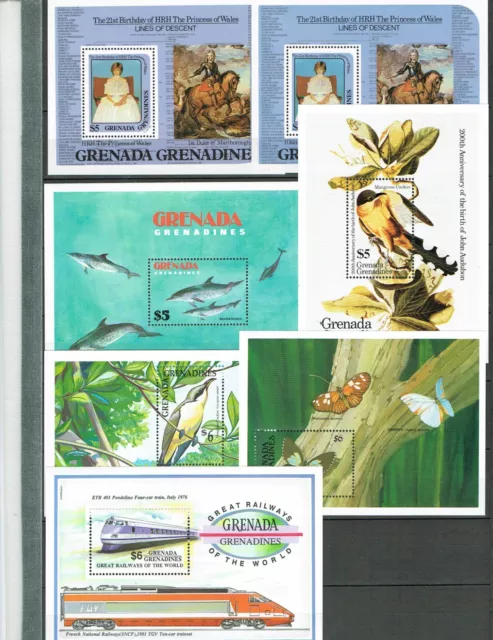 GRENADA GRENADINES 2 pages of MNH sheets cv 76.50