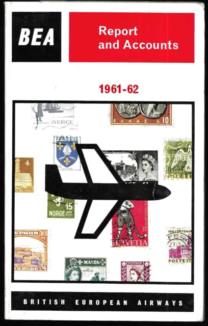 Vintage BEA British European Airways Report Accounts Book 1961 1962