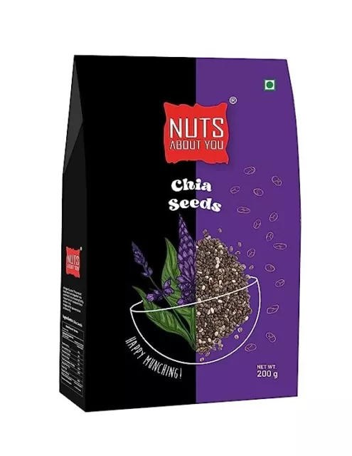 Nuts About You CHIA Seeds, 200 gm, Natural, Diet Food Free Shipping