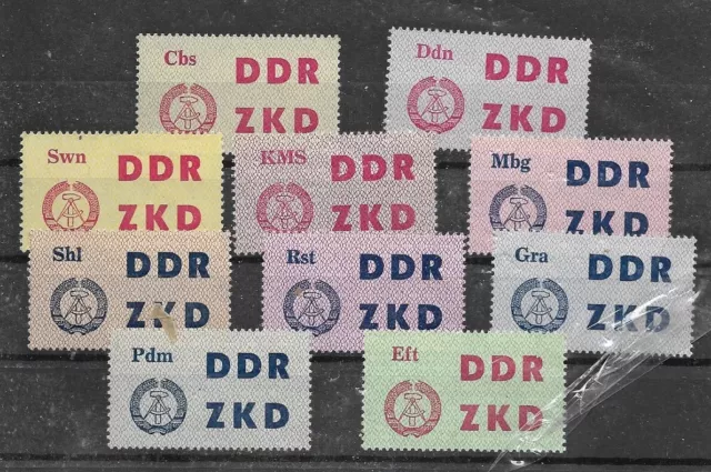 DDR Dienstmarke "C" Lot aus MiNr 1- 15 postfrisch **