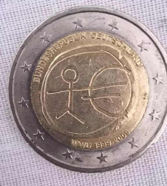 Moneda De 2 Euros Conmemorativa De Uem. Alemania 1999_ 2000