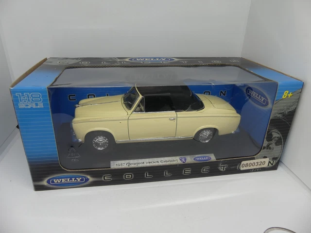 VOITURE MINIATURE PEUGEOT 403 Cabriolet Grand Luxe 1/18 Solido en coque EUR 69,00 - FR