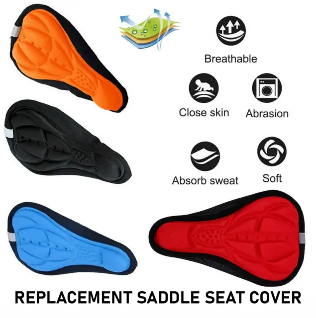 New Bike Bicycle Cycle Extra Comfort Pad Cushion Cover For Saddle Seat Comfy