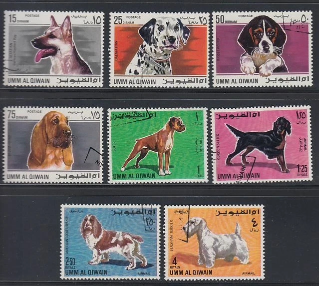 Umm al Qiwain 1967 used Mi.210/17 A Hunderassen Dogs Races Tiere Animals Fauna