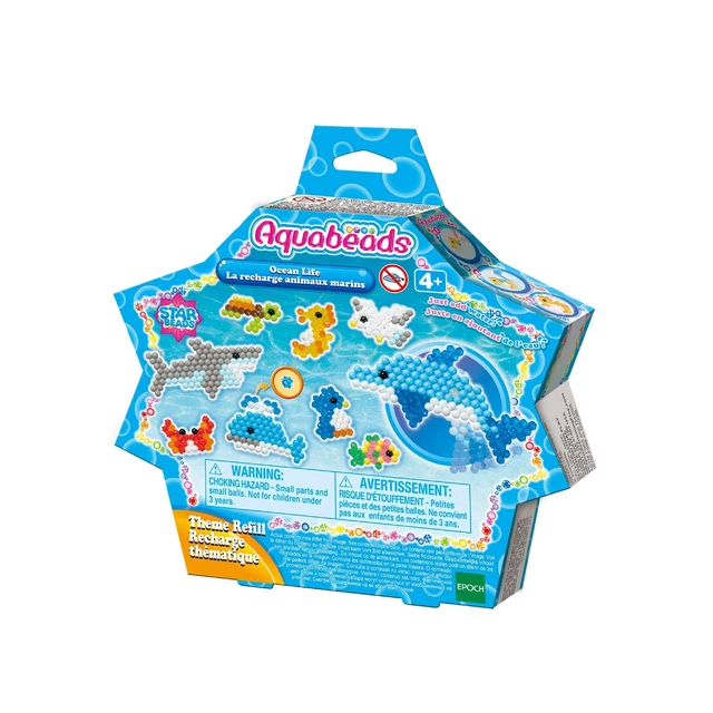 Aquabeads Arts & Crafts Ocean Life Theme Refill with Beads and Templates