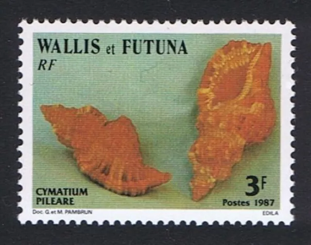 Wallis and Futuna Sea Shells 3f Common Hairy Triton 1987 MNH SG#510 Sc#354