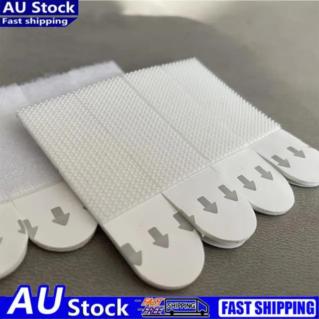 12/24pairs White Adhesive Strips Picture Hanging Strips Undamaged