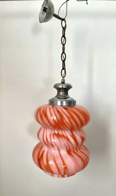 Lampadario vintage anni 60 70 circa. Vetro colorato di Murano Mazzega ?