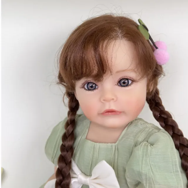 55cm Reborn Doll Waterproof Body Cute Girl Doll Rooted Hair Realistic Kids Toy
