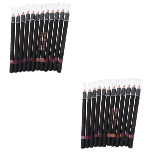 24 Stück Lippenstifte Schlanker Lippenstift Hochpigmentiertes Lipliner-Set