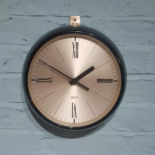 Vintage Mid-Century Modern Bakelite Wall Clock by Gents of Leicester