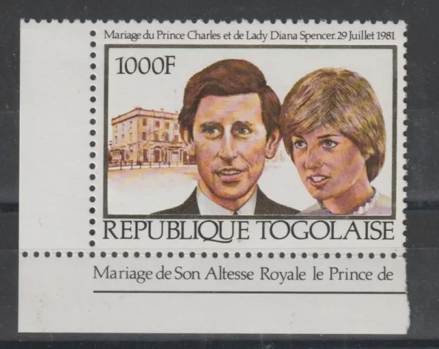 1981 Togolaise - Togo The Royal Wedding Lady Diana 1 Val N °1018 Mnh Mf122152