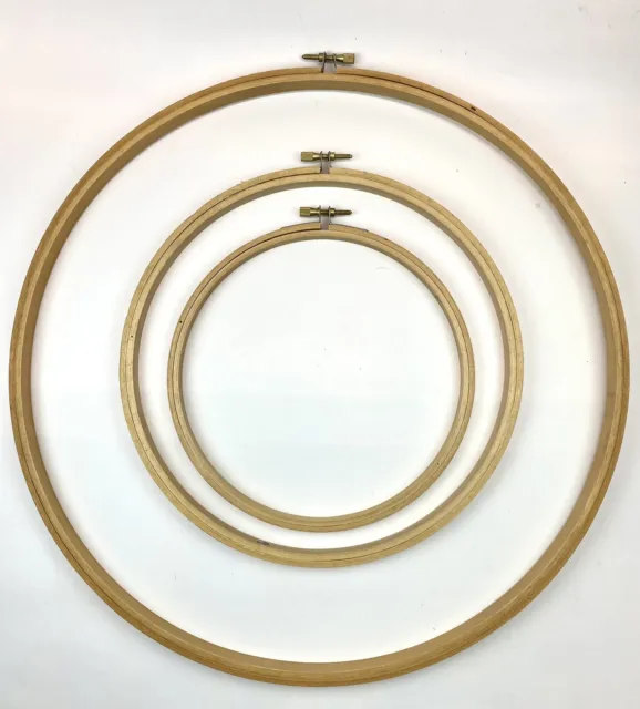 Embroidery Hoop 6 inch Round White Screw Type USA Plastic