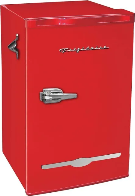  Insignia 3.1 cu. ft. Retro Mini Fridge with Top Freezer (Hot  rod red) : Appliances