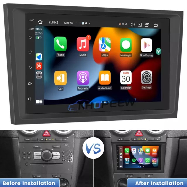 32GB Android 13 Apple Carplay Autoradio GPS Für Opel Astra H Corsa C/D Zafira B