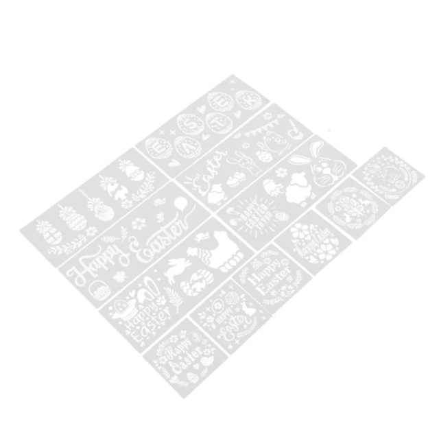 12 Pcs kids drawing template Wiederverwendbare Malschablone Ostern-Vorlage Boden
