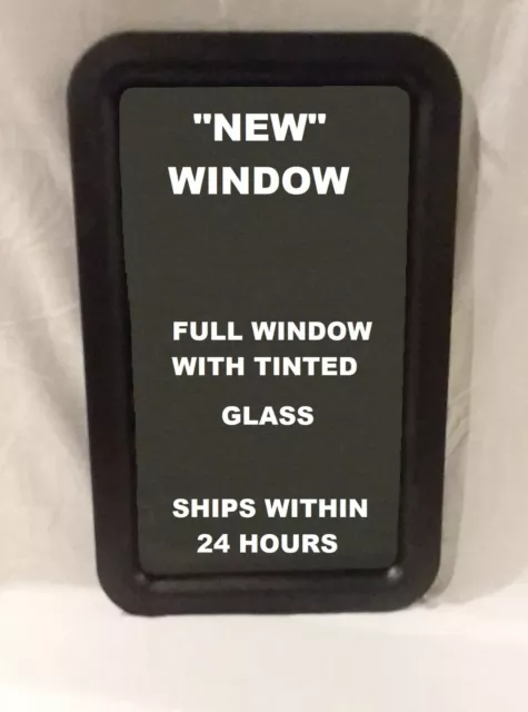RV Entry Entrance Door Window Black Trailer Camper Motorhome with Tinted Glass