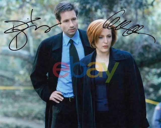 X-Files DAVID DUCHOVNY, GILLIAN ANDERSON Autographed Signed 8x10 Photo reprint