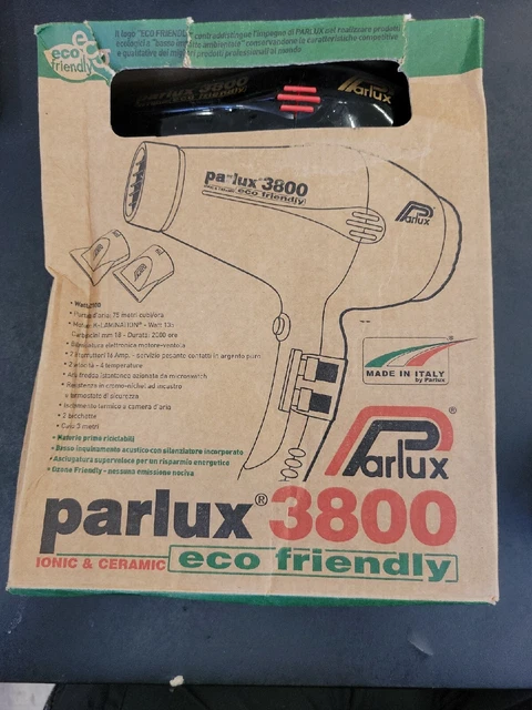 Parlux 3800 Eco Friendly Ionic & Ceramic Professional Hair Dryer Black (N)153219